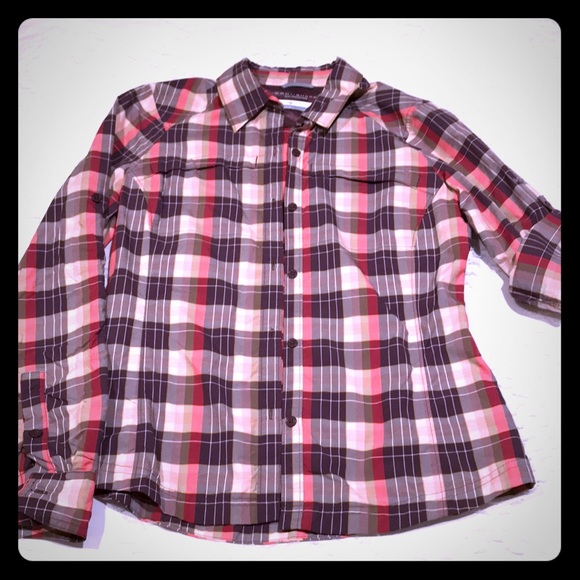 Columbia Purple Plaid Omni Shade Convertible Top - Picture 1 of 5